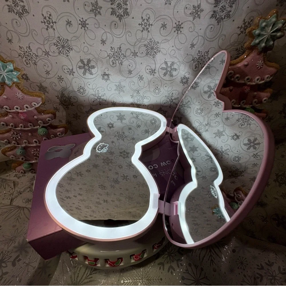Impressions Sanrio Hello Kitty LED Pink Bow Compact Mirror Christmas Stocking